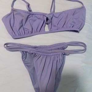 Lavender two piece swimsuit